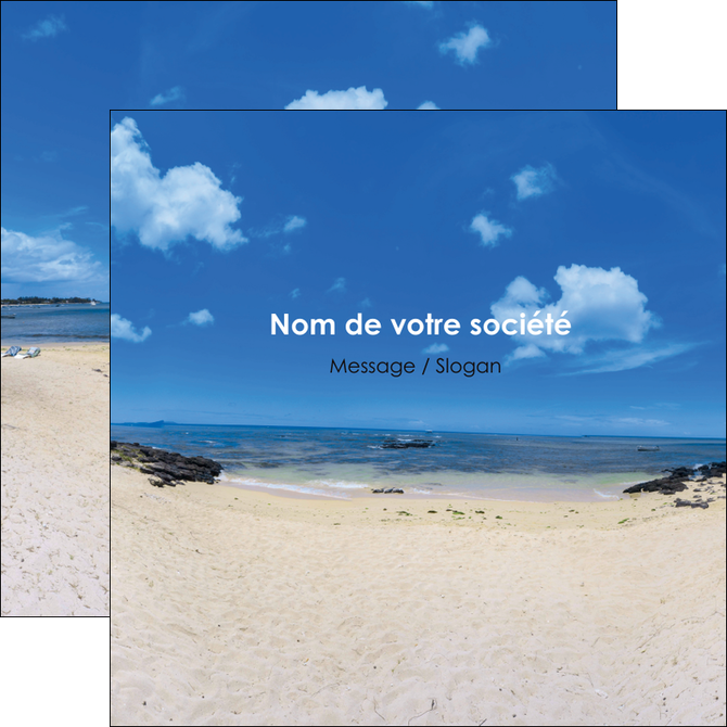 modele flyers paysage mer vacances ile MIFCH35791