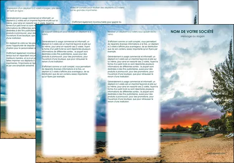 imprimerie depliant 3 volets  6 pages  sejours plage mer vacances MLGI35915