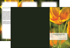 modele depliant 3 volets  6 pages  fleuriste et jardinage fleurs nature printemps MLGI35957