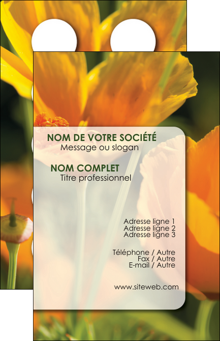 personnaliser maquette carte de visite fleuriste et jardinage fleurs nature printemps MLGI35959