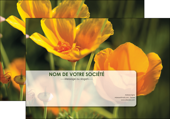 maquette en ligne a personnaliser affiche fleuriste et jardinage fleurs nature printemps MLGI35971