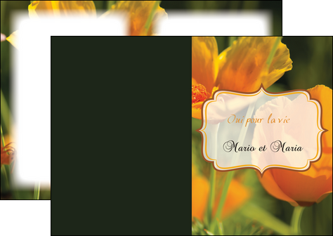 creer modele en ligne depliant 2 volets  4 pages  fleurs nature printemps MLGI36005