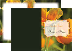 creer modele en ligne depliant 2 volets  4 pages  fleurs nature printemps MLGI36005