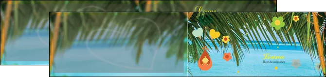 modele depliant 2 volets  4 pages  mer plage ciel bleu MIS36039