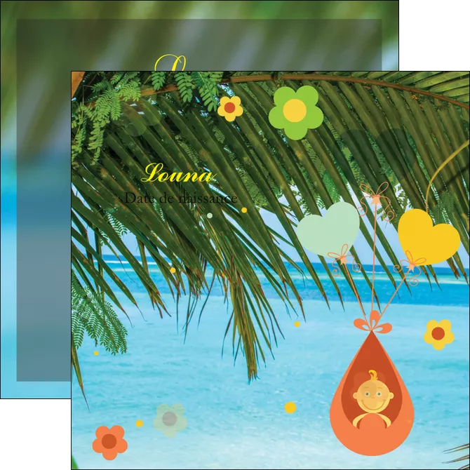 modele en ligne flyers mer plage ciel bleu MIS36041