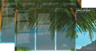 creation graphique en ligne depliant 4 volets  8 pages  mer plage nature MLGI36087