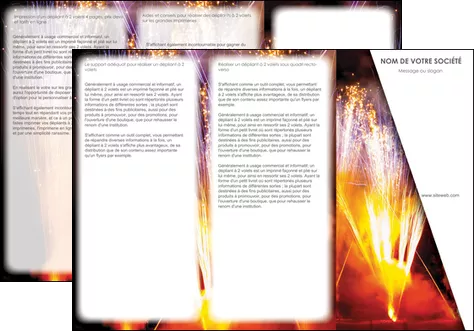 cree depliant 3 volets  6 pages  reception et animation feu dartifice artificier artilleur MIFCH36129