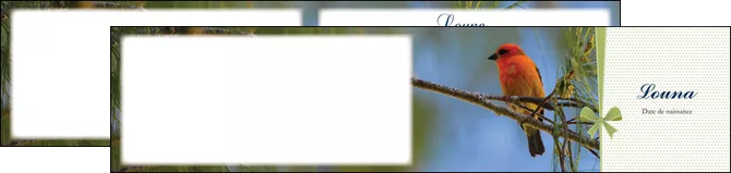 exemple depliant 2 volets  4 pages  oiseau nature arbre MIFBE36347