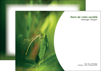personnaliser maquette flyers vert libellule nature MLGI36501