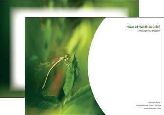 personnaliser modele de affiche vert libellule nature MLGI36505