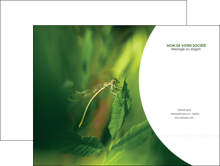 personnaliser modele de pochette a rabat vert libellule nature MLGI36517