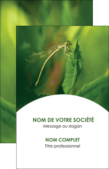 faire modele a imprimer carte de visite vert libellule nature MLGI36521