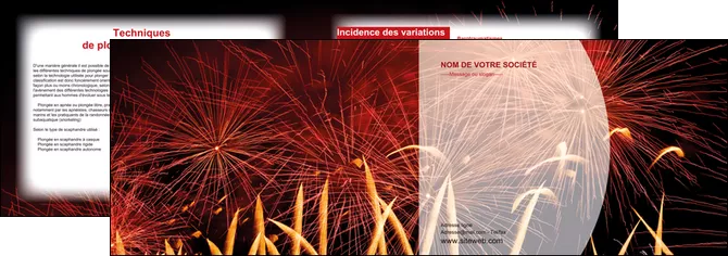 exemple depliant 2 volets  4 pages  14 juillet feux dartifice artificier MIFCH36631