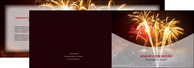 impression depliant 2 volets  4 pages  feu dartifice eclat lumiere MLGI36669