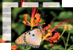 impression depliant 3 volets  6 pages  belle photo de papillon macro couleur MLGI36983