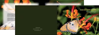impression depliant 2 volets  4 pages  belle photo de papillon macro couleur MLGI36997