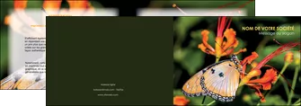 impression depliant 2 volets  4 pages  belle photo de papillon macro couleur MLGI36999