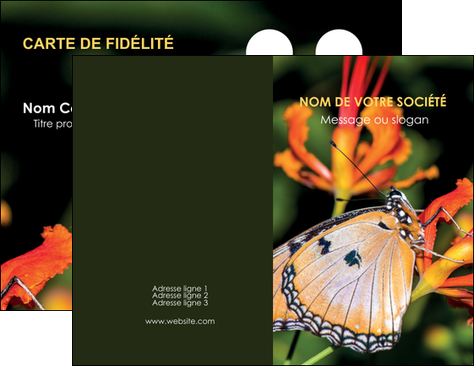 creer modele en ligne carte de visite belle photo de papillon macro couleur MLGI37007