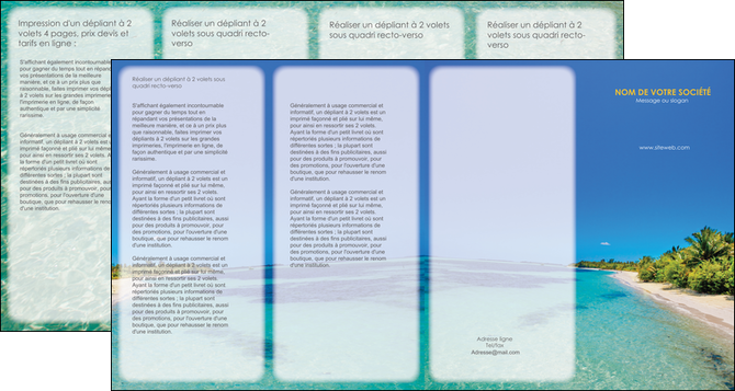 exemple depliant 4 volets  8 pages  sejours plage sable mer MLIGCH37047