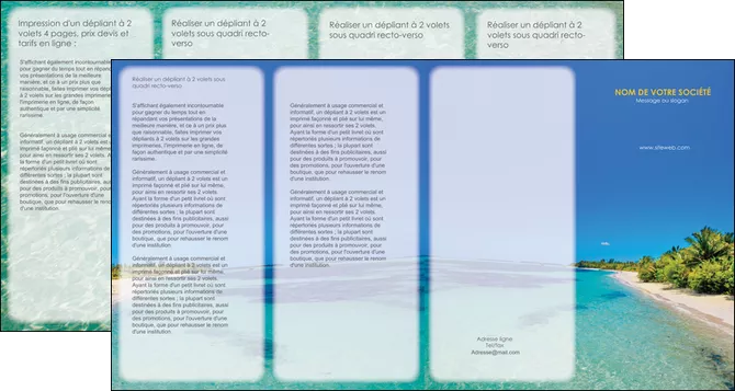 exemple depliant 4 volets  8 pages  sejours plage sable mer MLGI37047