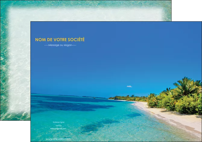 exemple affiche sejours plage sable mer MLIGLU37065
