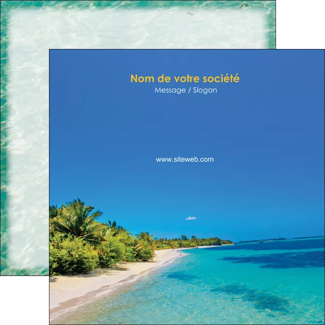 imprimer flyers sejours plage sable mer MLIGLU37067