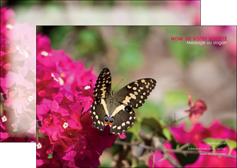 creation graphique en ligne flyers agriculture papillons fleurs nature MLGI37111