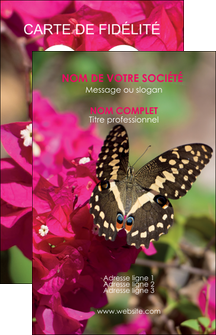 imprimer carte de visite agriculture papillons fleurs nature MLGI37135