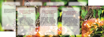 imprimer depliant 4 volets  8 pages  fleuriste et jardinage papillons fleurs jardin MLGI37297