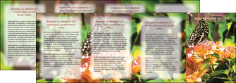 impression depliant 4 volets  8 pages  fleuriste et jardinage papillons fleurs jardin MLGI37309