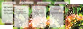impression depliant 4 volets  8 pages  fleuriste et jardinage papillons fleurs jardin MLGI37311