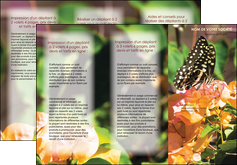imprimer depliant 3 volets  6 pages  fleuriste et jardinage papillons fleurs jardin MLGI37317
