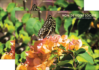 personnaliser modele de flyers fleuriste et jardinage papillons fleurs jardin MLGI37319