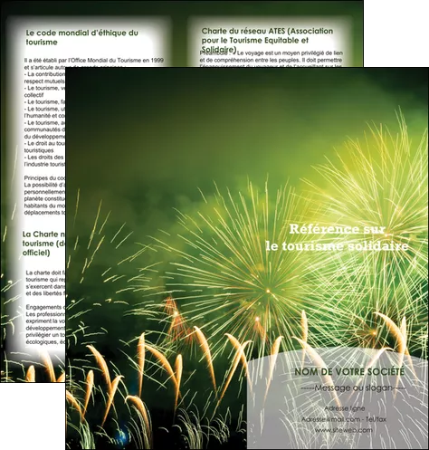 modele en ligne depliant 2 volets  4 pages  evenement evenementiel lumiere MLGI37379