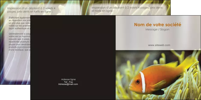 realiser depliant 2 volets  4 pages  animal originale belle photo idee MIFBE37479
