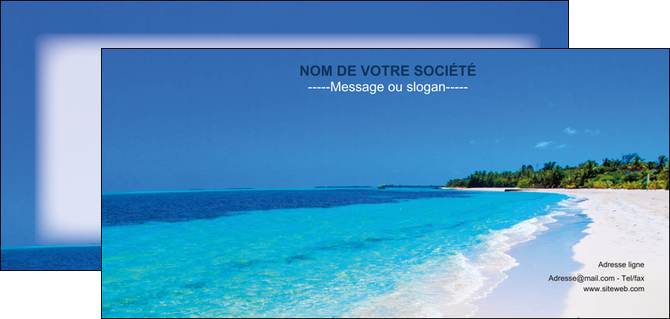impression flyers sejours plage mer sable blanc MIDBE37595