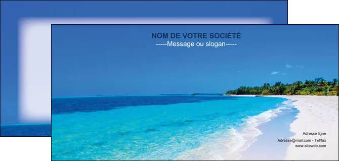 impression flyers sejours plage mer sable blanc MLGI37595