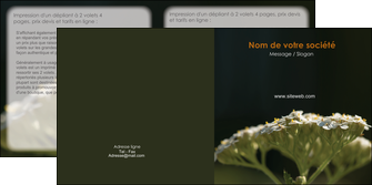creation graphique en ligne depliant 2 volets  4 pages  fleuriste et jardinage plantes cactus fleurs MLIP37691