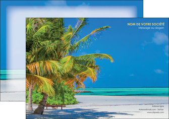 imprimerie flyers paysage plage cocotier sable MID37713