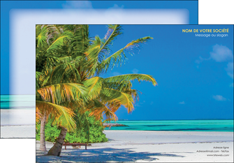 imprimerie affiche paysage plage cocotier sable MID37727