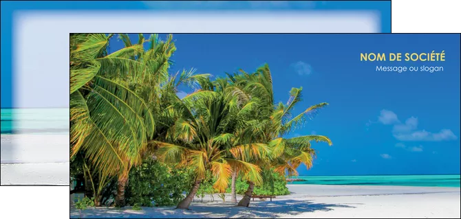 faire flyers paysage plage cocotier sable MIFLU37733