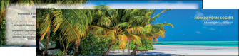 maquette en ligne a personnaliser depliant 2 volets  4 pages  paysage plage cocotier sable MLIGLU37737