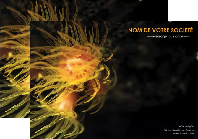 maquette en ligne a personnaliser flyers animal meduse fond de mer plongee MIFLU37793