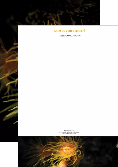 creation graphique en ligne tete de lettre animal meduse fond de mer plongee MLGI37803