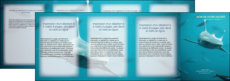 imprimer depliant 4 volets  8 pages  animal requin plongee ocean MLGI37865