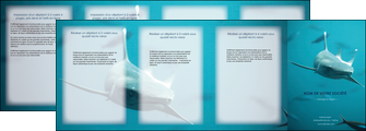imprimerie depliant 4 volets  8 pages  animal requin plongee ocean MLGI37877