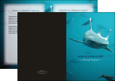 maquette en ligne a personnaliser depliant 2 volets  4 pages  animal requin plongee ocean MLGI37879