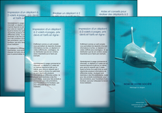 impression depliant 3 volets  6 pages  animal requin plongee ocean MLGI37883