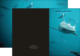 faire pochette a rabat animal requin plongee ocean MLGI37889