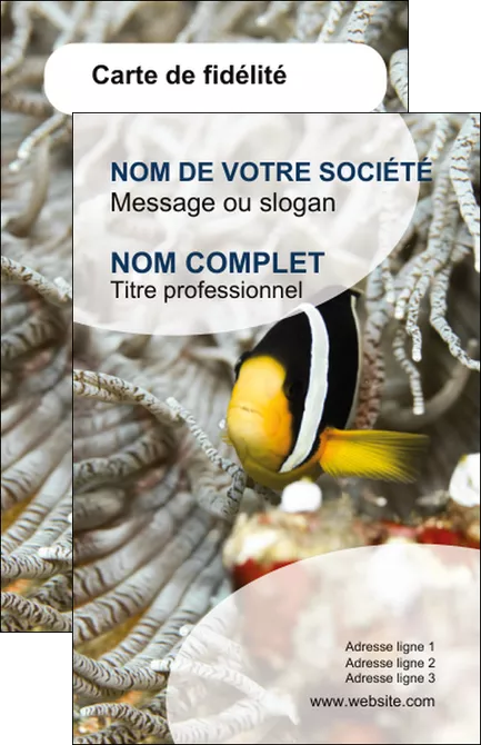 modele carte de visite animal poisson plongee nature MLGI37913